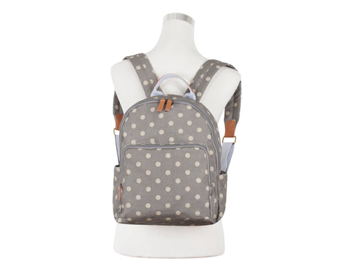 Australian Inspired Backpack - Grey Polka Dot