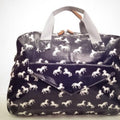 Travel Crossbody Bag – Navy Horses Print