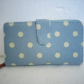 Ladies Wallet – Light Blue Polka Dot