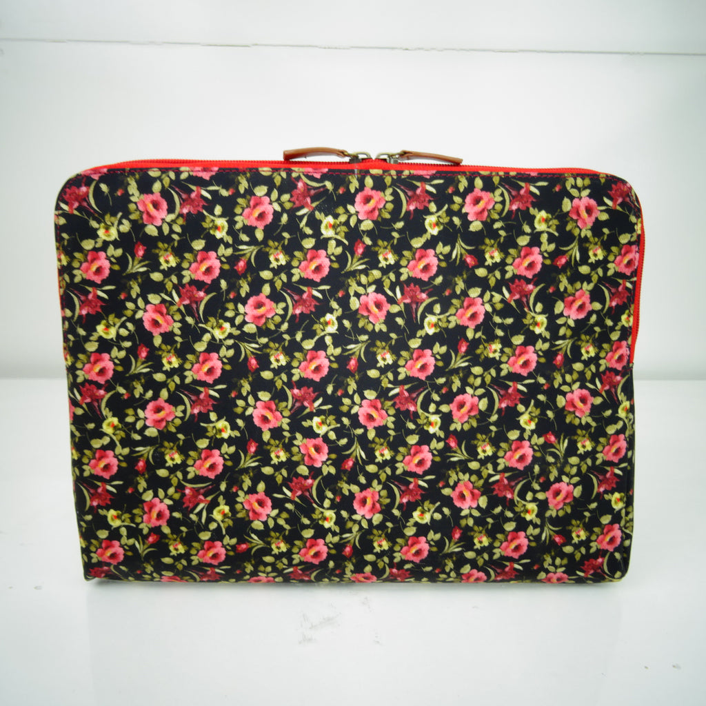 Laptop Protective Case - Black Floral - 13"