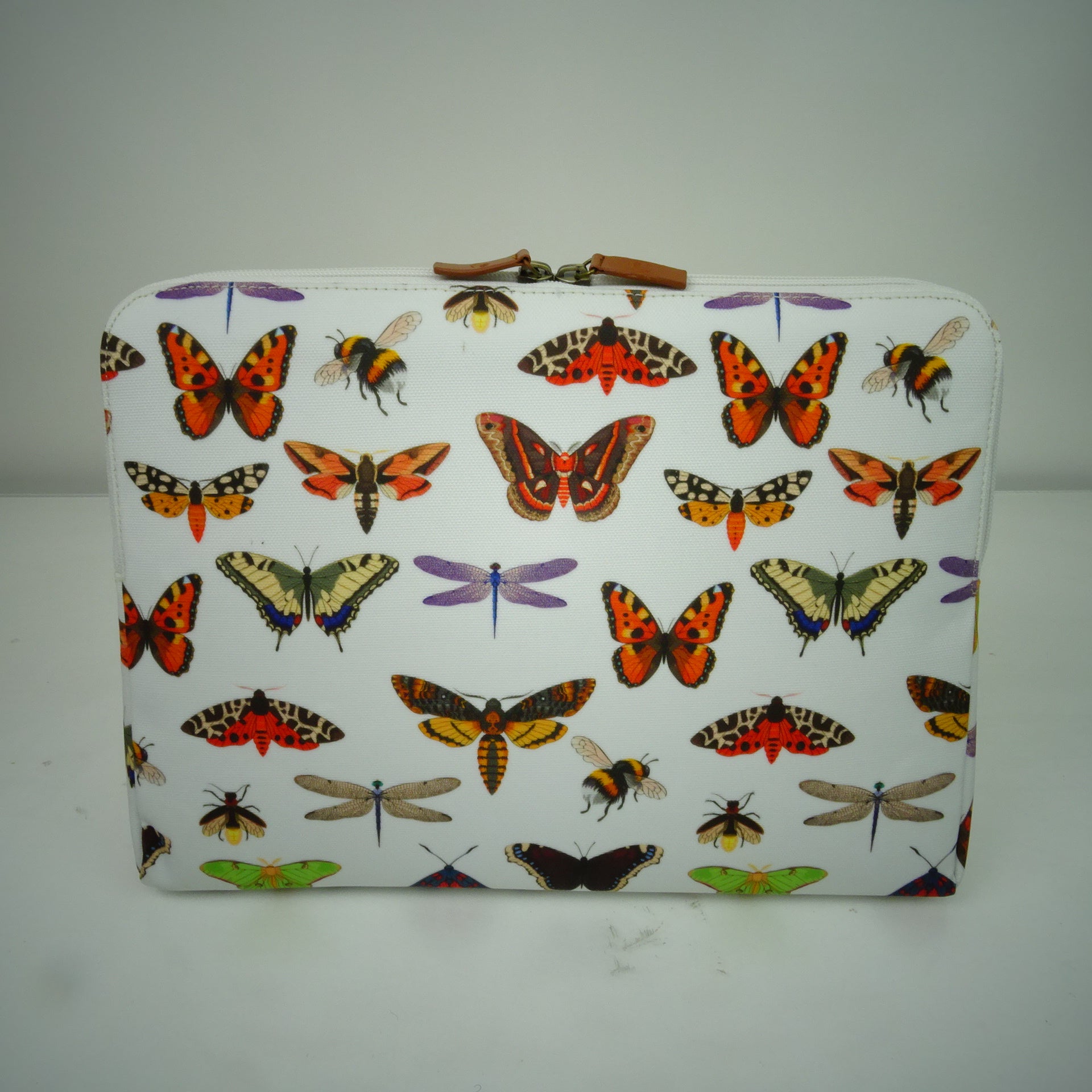 Laptop Protective Case - Butterflies & Bugs Cream - 13"