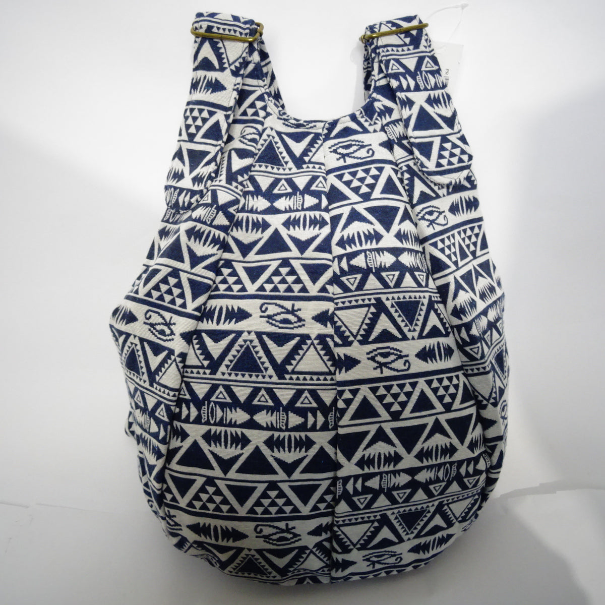 Fabric Backpack - Navy/White