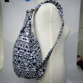 Fabric Backpack - Navy/White