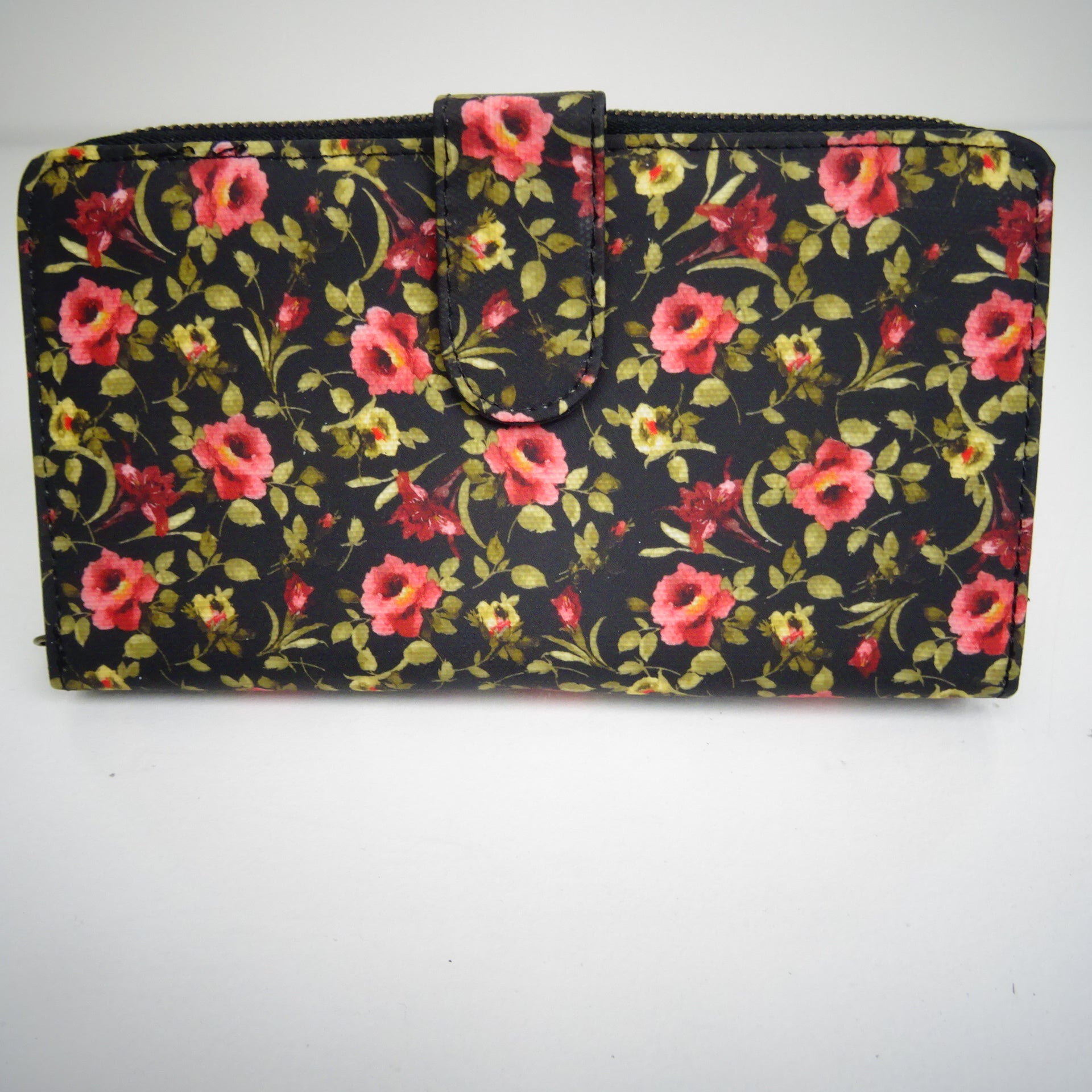 Ladies Wallet – Black Floral Print
