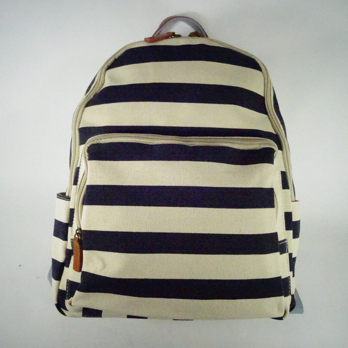 Australian Inspired Backpack - Stripe with Gold Polka Dot