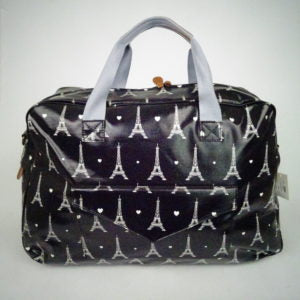 Large Travel Bag – Paris Black Glossy