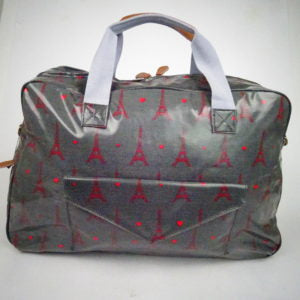 Large Travel Bag – Paris Grey Glossy