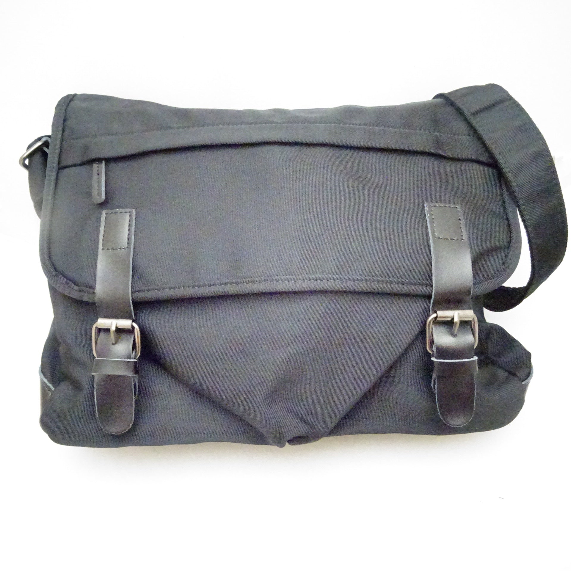 Canvas Cross Body Messenger Bag – Black | 1149-BK