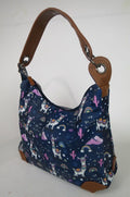 Shoulder Bag Llama Navy - Matt Polyester Cloth