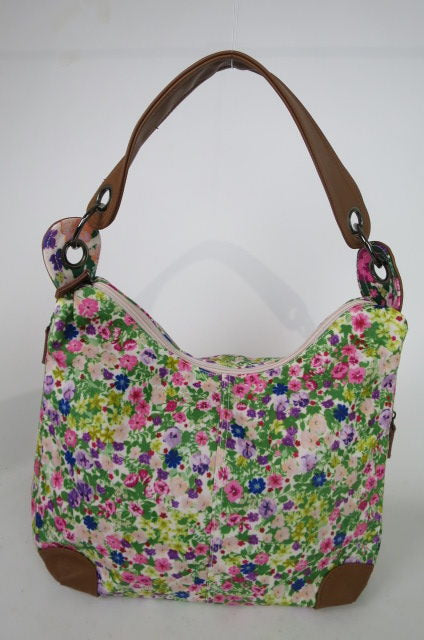 Shoulder Bag – Light Pink Floral | Matt Polyester Cloth