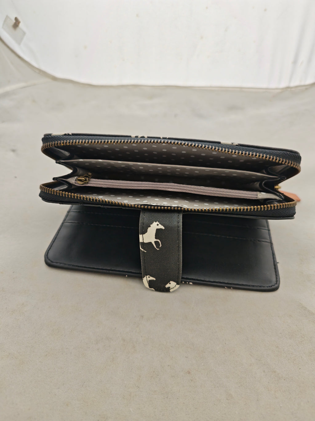Ladies Wallet – Black Horses