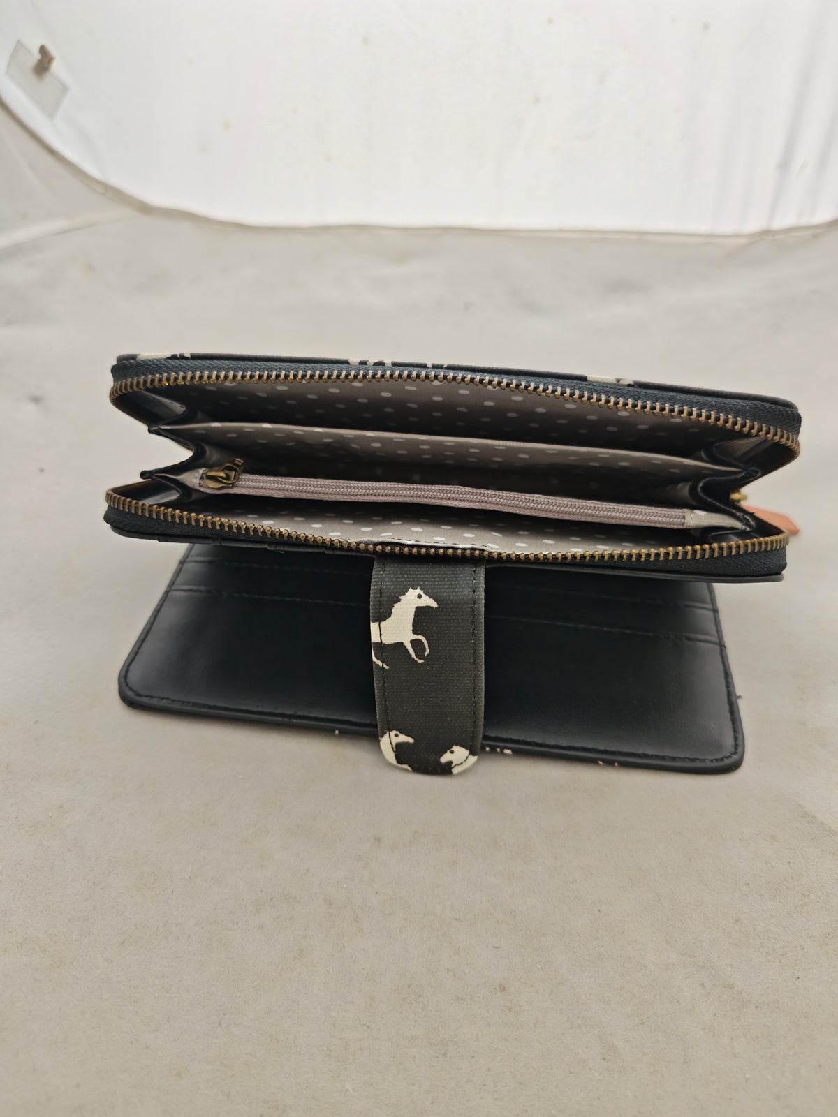 Ladies Wallet – Black Horses
