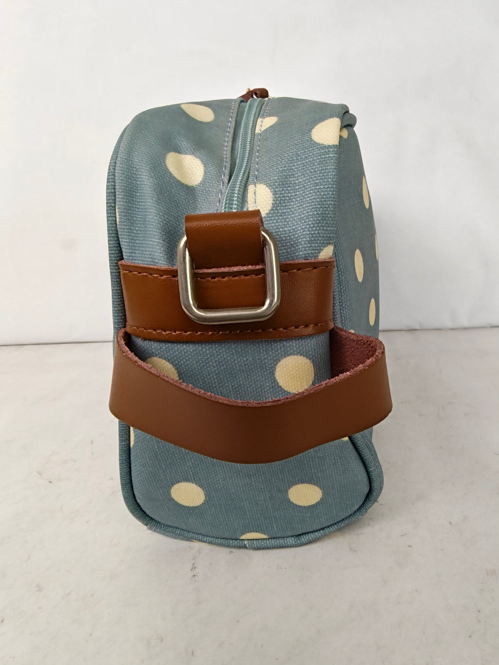 Cosmetic & Toiletry Bag - Light Blue Polka Dot