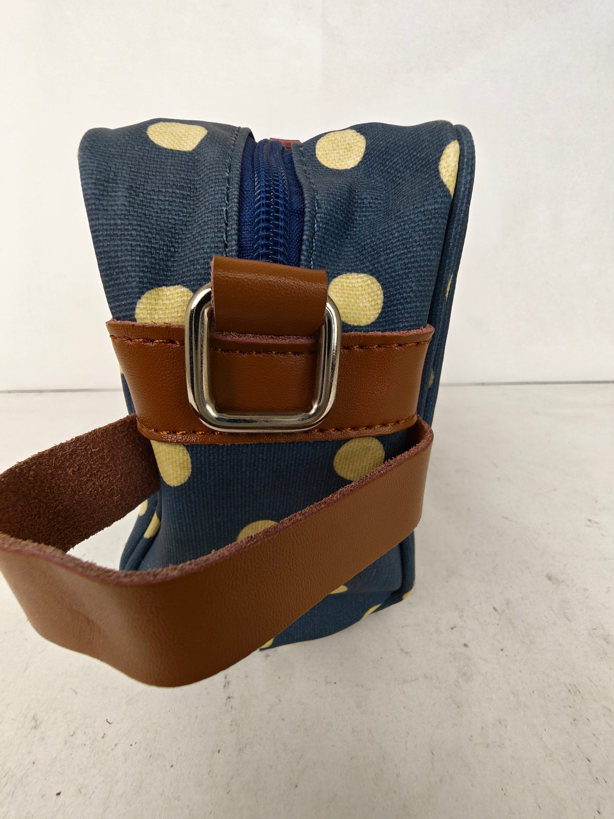 Cosmetic & Toiletry Bag - Navy Polka Dot