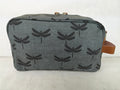 Cosmetic & Toiletry Bag - Dragonflies - Dark Grey