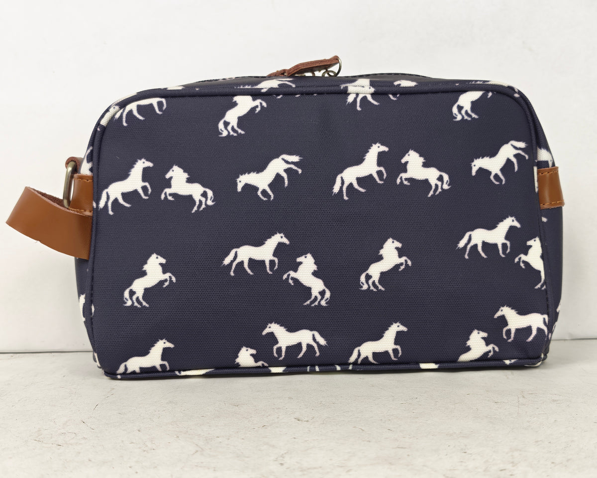 Cosmetic & Toiletry Bag - Navy Horse
