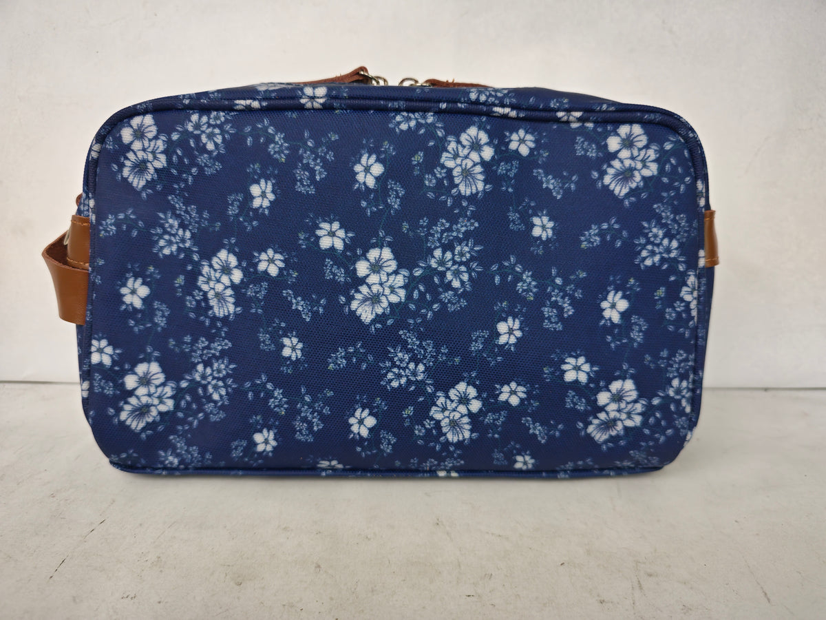 Cosmetic & Toiletry Bag - Navy Floral