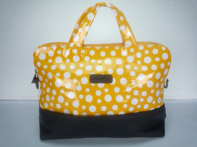 Laptop Computer Case – Yellow Polka Dot