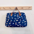 Travel Crossbody Bag – Navy Cat Print